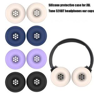 해드셋 커버 이어패드 쿠션 교체 JBL Tune 520BT 용 헤드폰 내마모성 실리콘 보호 헤드셋 액세서리 한쌍