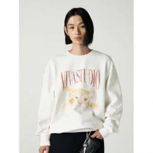 비바스튜디오 CAT SWEATSHIRT - WHITE