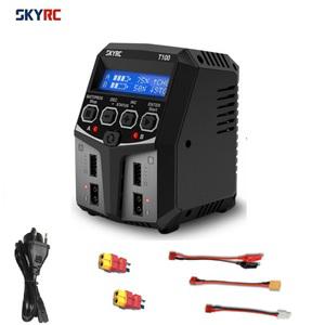 SKYRC T100 듀얼 5A 2X50W 밸런스 FPV 충전기 2-4S LiPo LiIon LiFe LiHV 배터리용 방전기 RC 드론 멀티로