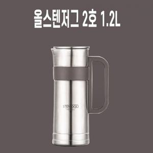 냉장고물통 스텐물병 손잡이 저그 1.2L