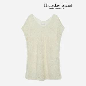 [Thursday Island] 니트 프린지 블라우스(T234MBL251W)