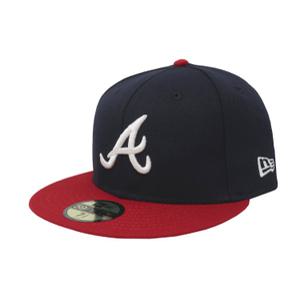뉴에라 [슈즈네][정품] MLB 어센틱 애틀랜타 브레이브스 홈 야구모자 사이즈캡 엠엘비 메이저리그 선수모자 5950-브레이브스-17HOME