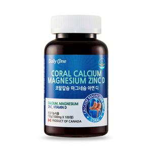 데일리원 코랄칼슘마그네슘아연디 1,500mg X 100정 1통