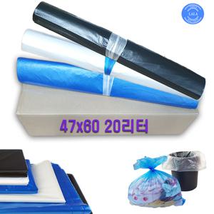평판비닐봉투 쓰레기봉투 47*60 20리터 98장x2개 백색