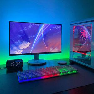 비상 PC 모니터 간접등 무드등 USB RGB 붙이는 LED바 줄조명 5m