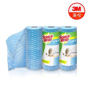 3M 스카치브라이트 빨아쓰는 다목적 롤 행주 40매 X 3팩