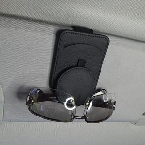 오토크루 차량용 선글라스 거치대 썬바이저 소가죽 썬글라스 클립