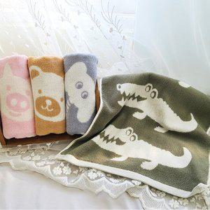 [리빙유진] 친환경 오가닉수건 동물그림 유기농타올 150g 4장