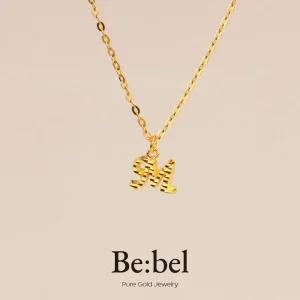 순금목걸이 3.75g 24k 남자 여자 디자인 이니셜 M 비벨 한돈 1돈