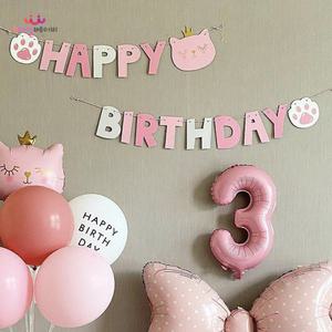 캐릭터 핑크캣가랜드 이벤트풍선 포켓몬 생일 파티용품 홈파티 장식 꾸미기 기념일 행사