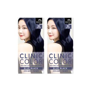 꽃을든남자 크리닉 컬러 염색약 120g  B4 블루블랙 2개