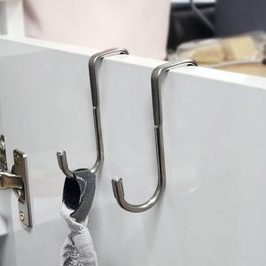 다용도 2구 주방 싱크대 도어 후크 고리 행거 문틈용 메탈 후크 행주 수건 걸이 1P