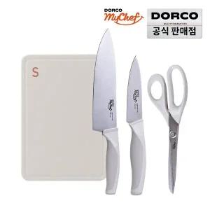 [도루코] 마이셰프 마린 베이지 칼도마 4종세트 (식도+과도+가위+도마)