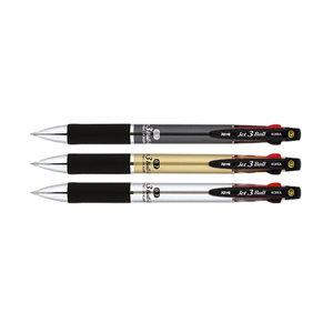 JAVAPEN 자바 제트3볼-M Jet 3Ball-M 메탈 3색 유성 3색펜 0.7mm 저중심 볼펜