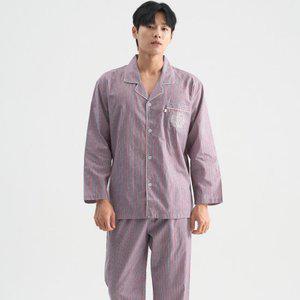 메이플라워 레드ST 남성 순면 긴팔 빅사이즈 잠옷 세트