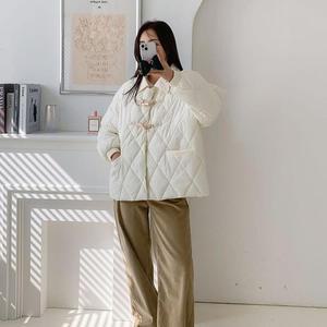 여자 가을 떡볶이 단추 야상 하프 퀼팅 패딩