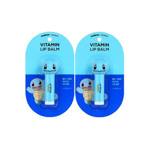 [유통기한 임박] 온더바디 벨먼 포켓몬 모이스춰샤인 립밤 꼬부기그린, 4.5g, 2개