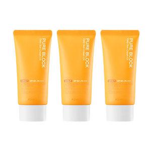 어퓨 퓨어 블록 내추럴 데일리 선크림 이엑스(EX), 50ml, 3개