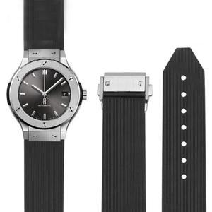Hublot 여성용 고무 스트랩 쿼츠 퓨전 실리콘 시계 액세서리 밴드 손목 밴드 18mm 시계 버클 20mm x 13mm
