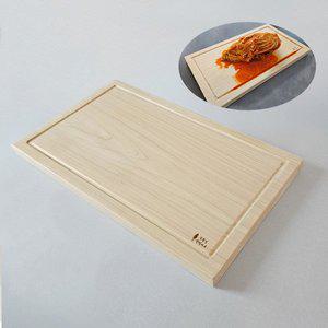 [친환경편백아트]국물흐름방지 편백 통원목 도마 특대(47x27cm)