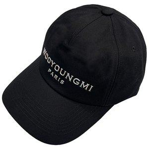 [우영미] W243AC52663B 오로라 엠보 로고 볼캡 블랙 모자 / TJ