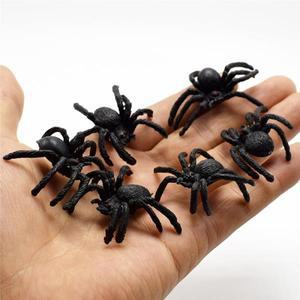 5pcs 공포 4.5cm 블랙 거미 유령의 집 스파이더 웹 바 파티 장식 용품 시뮬레이션 까다로운 장난감 할로윈