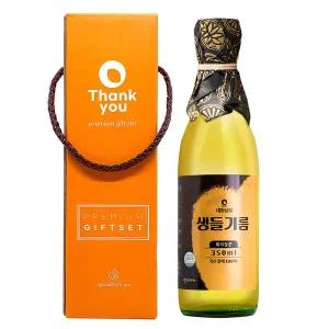 [대현상회]50년전통대현상회 볶지않은 국산 생들기름 350ml [선물박스포장]