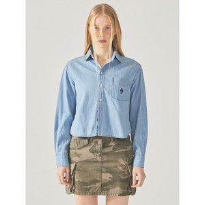[후아유](김해점)Steve Crop Denim Shirts WHYJF2334F
