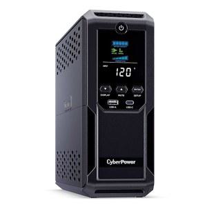 사이버파워 CP1500AVRLCD3 인텔리전트 LCD UPS 시스템, 1500VA /900W, 12개 콘센트, USB 포트 2개, AVR, 미니 타워, 블랙