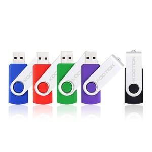 쿠티온 5팩 4GB USB 플래시 드라이브 엄지 점프 메모리 스틱 펜 드라이브(5가지 색상: 블랙 블루 그린 퍼플 레드)
