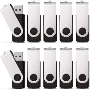 KEXIN 100 팩 4GB 플래시 드라이브 USB 벌크 엄지 메모리 스틱 펜 드라이브, 데이터 저장 및 공유, 블랙
