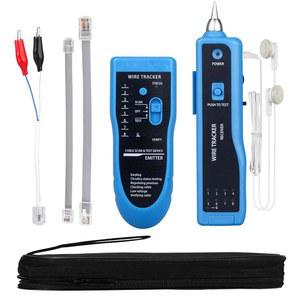 MOOCI 케이블 트레이서 이더넷 네트워크 테스터 RJ45 RJ11 - 와이어 토너 트래커 CAT5 CAT6 연속성 톤 제너레이터 및 프로브 키트 전화선 회로 파인더 로케이터 감지 도구 파란색