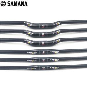카본드롭바 SAMANA WCS 산악 자전거 핸들 바 3K 풀 탄소 섬유 플랫 MTB 부품 31 8x580 760mm 블랙 광택