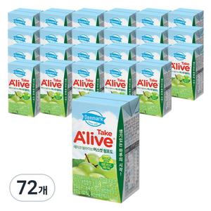 덴마크 테이크 포도주스 얼라이브 머스캣 청포도 주스 120ml × 72개