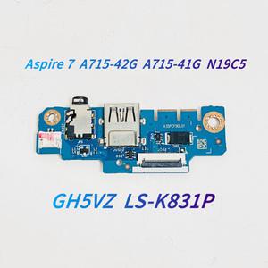 Acer 아스파이어 노트북용 USB 보드 오디오 카드 GH5VZ LS-K831P 7 A715-42G A715-41G N19C5
