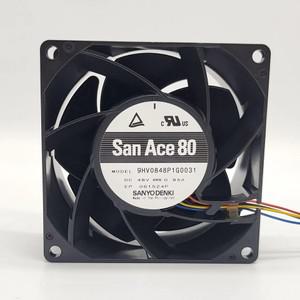 고풍량 서버 냉각 FAN 4 선 PWM 9HV0848P1G0031 80x80x38mm 8cm 48V 0.85A