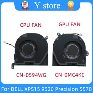 Y 스토어 노트북 CPU GPU 냉각 FAN 쿨러 라디에이터 델 XPS15 9520 정밀 5570 ND75C87 21F08 21F09 0594WG