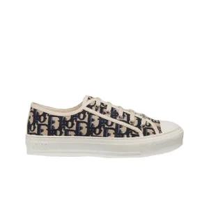 [정품아닐시3배보상] W 디올 워크앤디올 스니커즈 오블리크 자수 캔버스 블루 W Dior Walk'N'Dior Sneakers