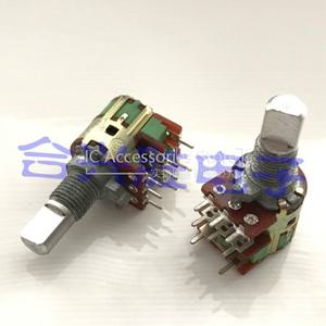 듀얼 A10K 컴퓨터 스피커 볼륨 전위차계 스위치 DVD 파워 서플라이 포함 8 핀 샤프트 길이 15mm 2 개