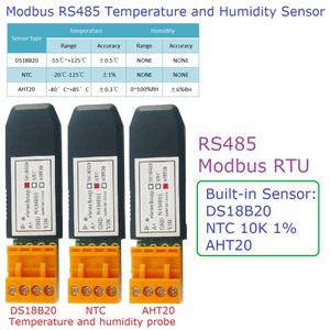 PLC 터치 패널 구성 화면용 DS18B20/NTC/AHT20 RS485 온도 습도 센서 Modbus RTU 모니터 내장