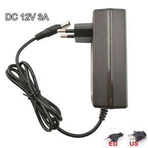 AC 100V-240V DC 충전기 어댑터 카메라 파워 서플라이 12V 3A 컨버터 변환기 5.5mm x 2.5mm 미국 EU 플러그