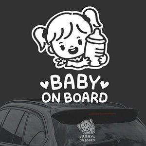 [셀러허브 패션][JHQS78PN_4B]BABY BOARD1 여자 화이트시트지 자동차스티커