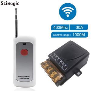 AC 110V 30A 릴레이 무선 RF 스마트 원격 제어 스위치 송신기 + 433MHz 홈 장거리