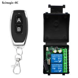 전동커튼 다기능 리시버 모듈 차고 커튼 조명 제어 DC 6V-30V 85V-256V 433Mhz RF 리모컨 스위치 릴레이 2C