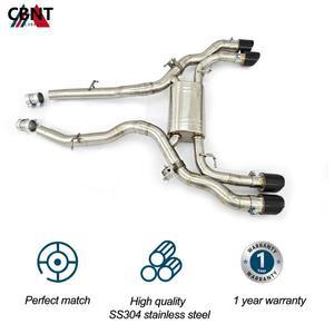 밸브가 있는 CBNT 트로닉 배기 액슬 백 BMW 호환 X3M F97 X4M F98 S58 30T SS304 스테인레스 스틸 성능 시