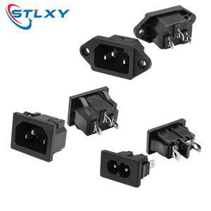인렛 플러그 커넥터 AC 전원 소켓 빨간색 램프 로커 스위치 10A 퓨즈 암 재배선 가능 250V