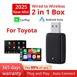 안드로이드 오토 동글 무선 Carplay 어댑터 자동 스마트 2in1 For Toyota RAV4 Camry Corolla Crown Highlander Tacoma Prius