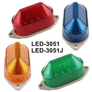 시각경보기 LED3051J 스트로브 신호 가청 시각적 경고 표시 등 부저가 미니 빛 경보 AC220V DC12V24V