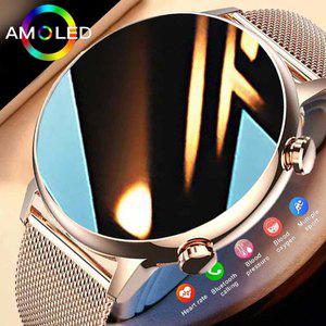 HK39 여성용 스마트 워치 2024 18mm AMOLED HD 스크린 NFC 블루투스 통화 방수 안드로이드 IOS 샤오미 신제