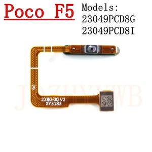 지문 스캐너 플렉스 케이블 Xiaomi Poco F5 홈 버튼 용 전원 켜기 새로운 센서